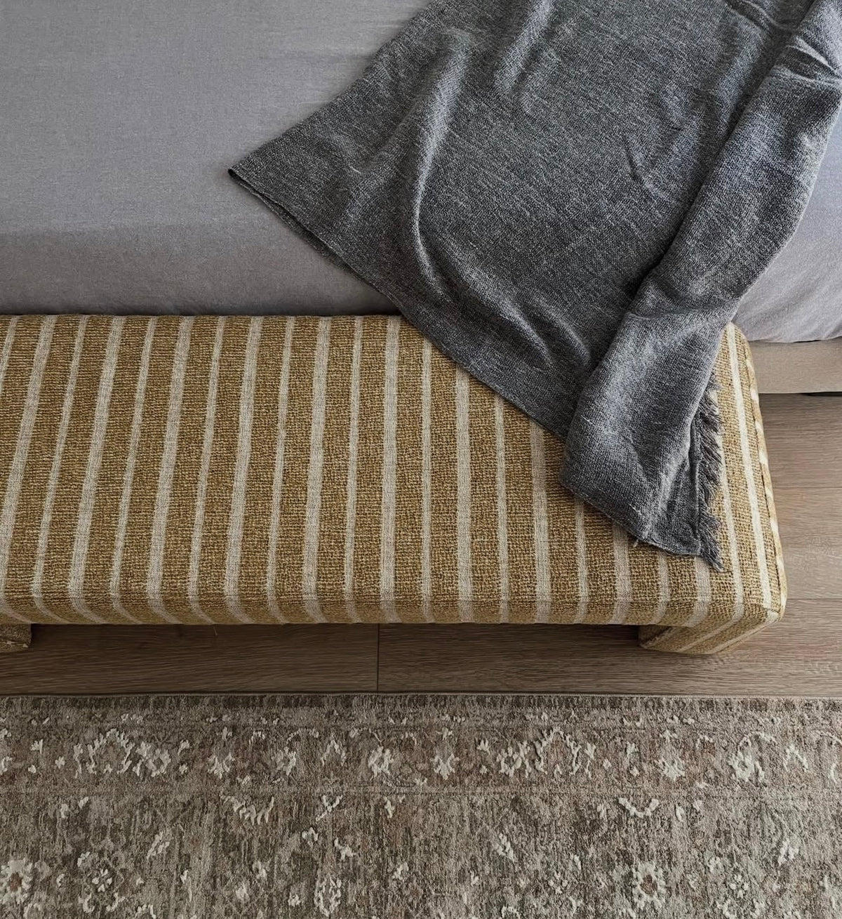 The Stripe Bench (mustard)