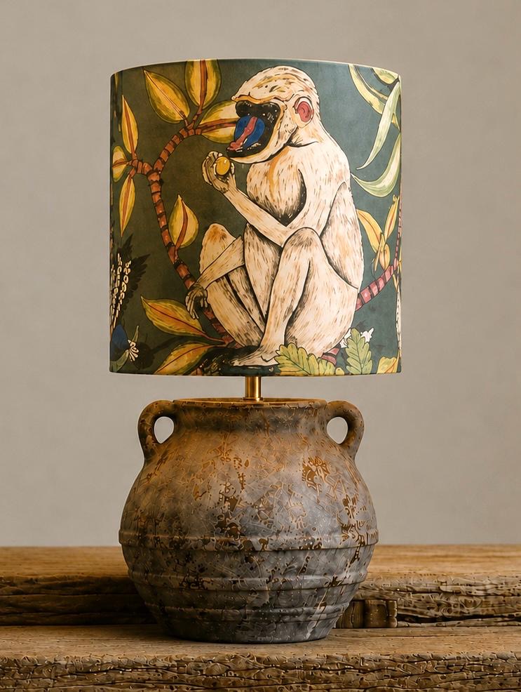 Monkey Handmade Lampshade - Ø25 × H25 cm
