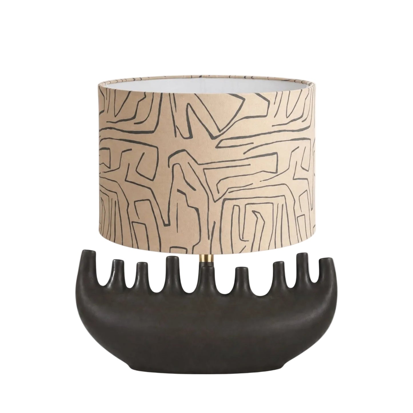 Abstract Lines Handmade Lampshade - Ø35 × H22 cm