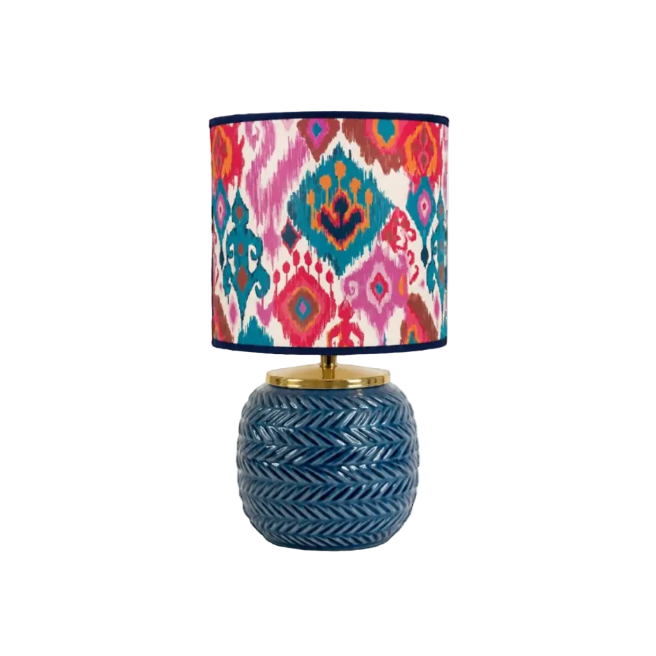 Royal Blue Braided Lamp Base