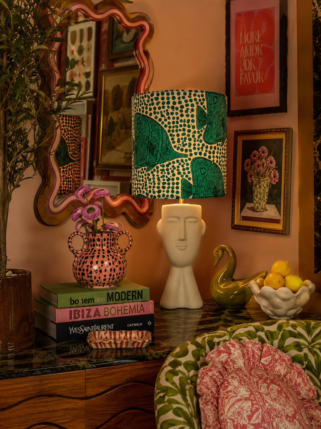 Fish Handmade Lampshade - Ø25 × H25 cm