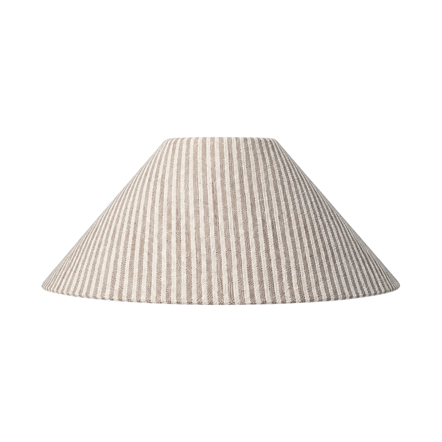 Striped Handmade Conical-Shaped Lampshade - Ø41 × H13.6 cm