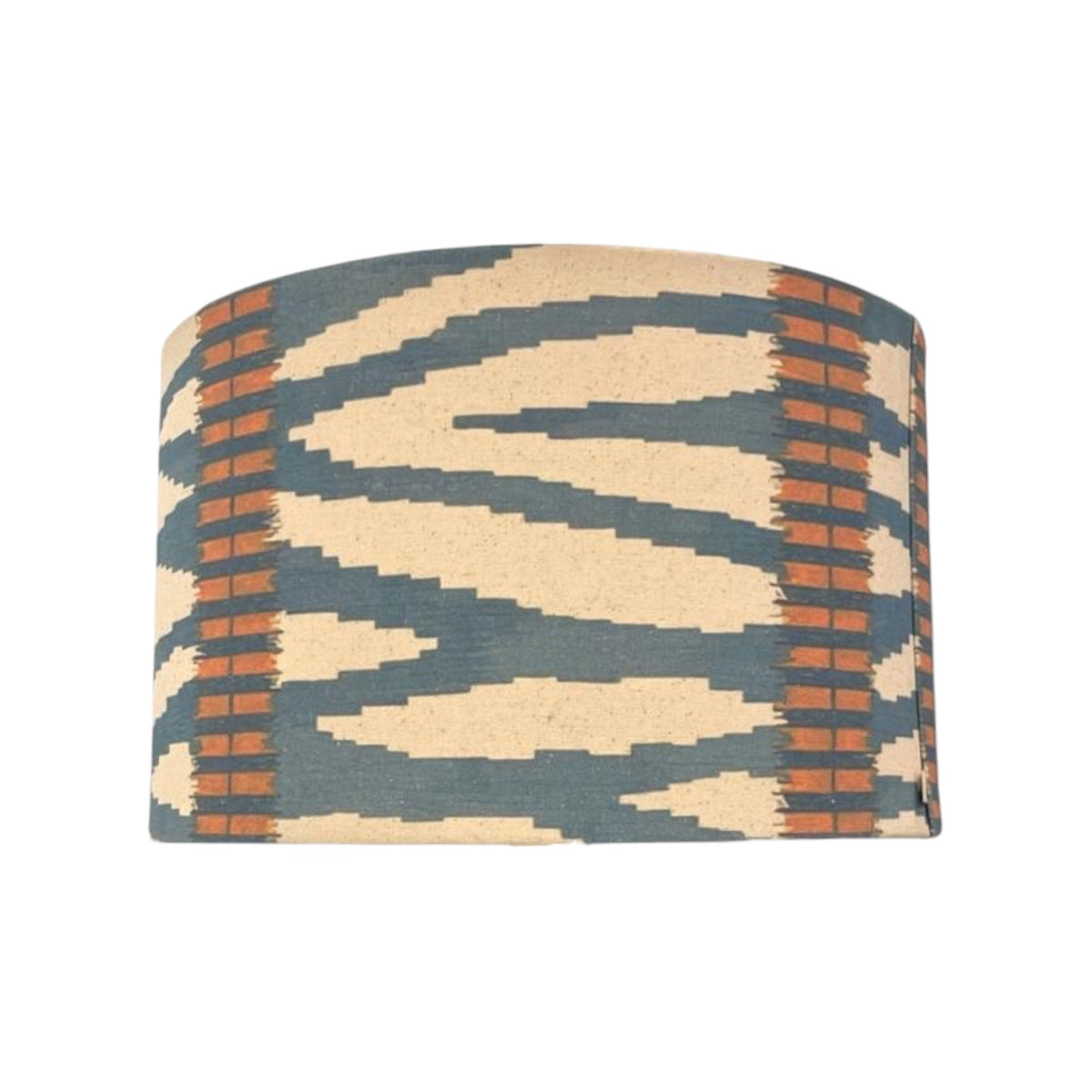 Blue and Orange Zebra Pattern Handmade Lampshade - Ø35 × H22 cm