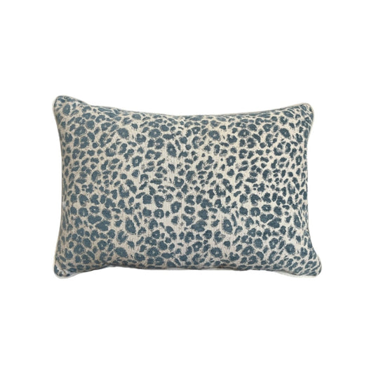 Blue Leopard Cushion
