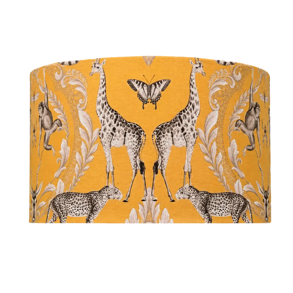 Yellow Jungle Handmade Lampshade - Ø33 × H20 cm