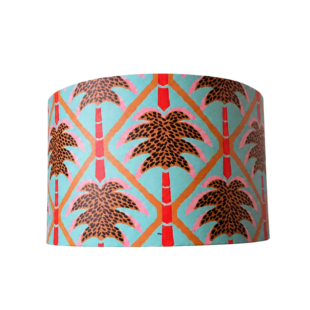 Tropical Palm Tree Handmade Lampshade - Ø33 × H20 cm