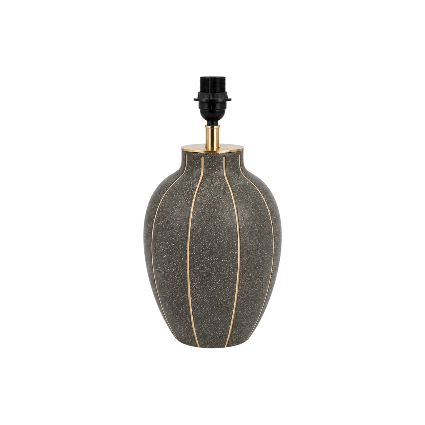 Grey with Ivory Stripes Lamp Base