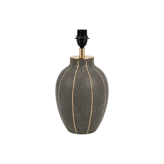 Grey with Ivory Stripes Lamp Base