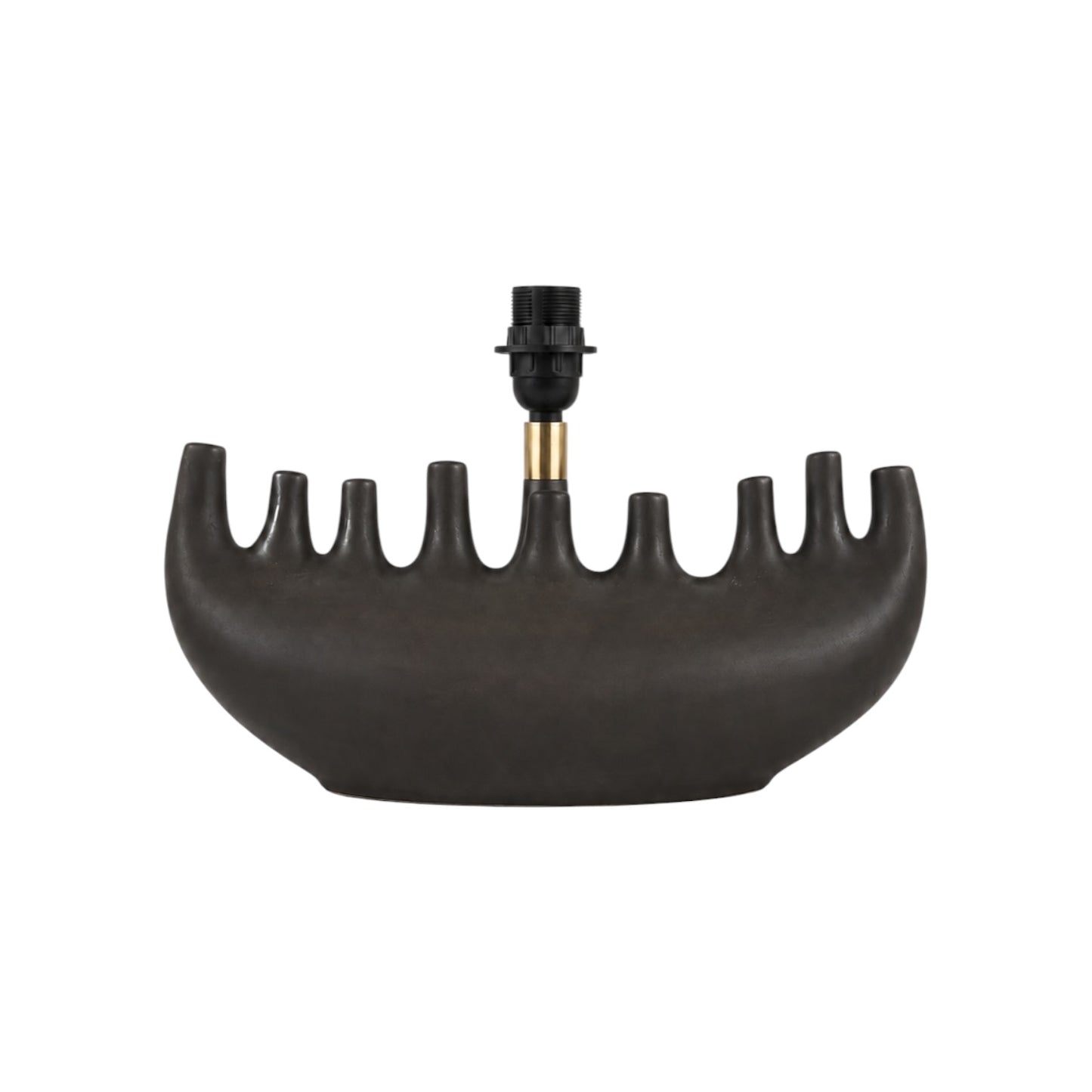 Charcoal Waves Sculptural Lamp Base
