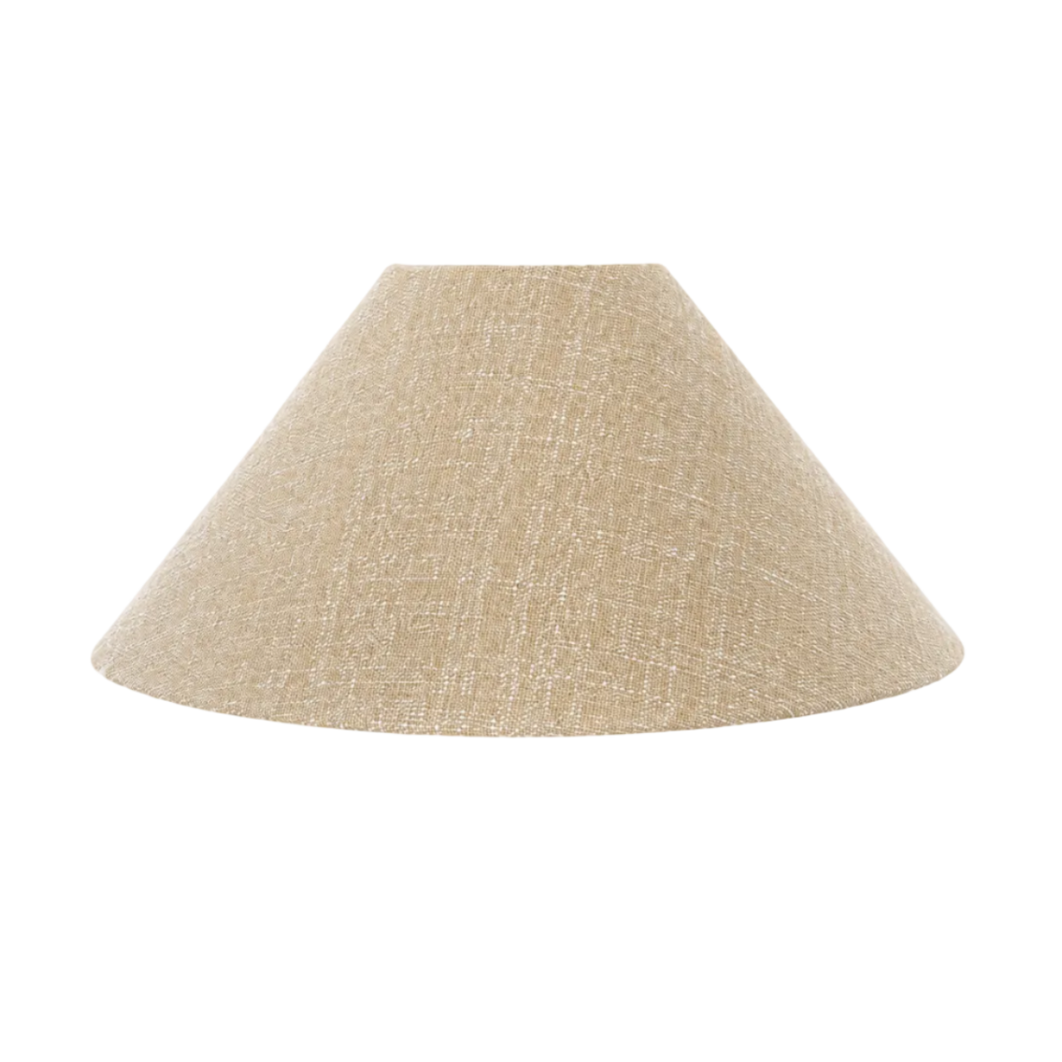 Textured Beige Conical-Shaped Handmade Lampshade - Ø41 × H13.6 cm