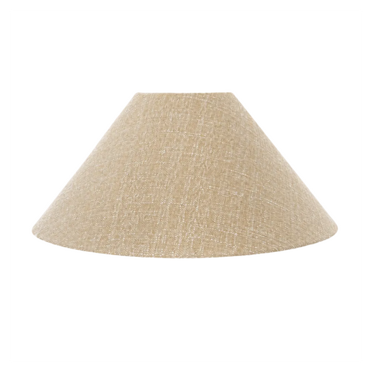 Textured Beige Conical-Shaped Handmade Lampshade - Ø41 × H13.6 cm