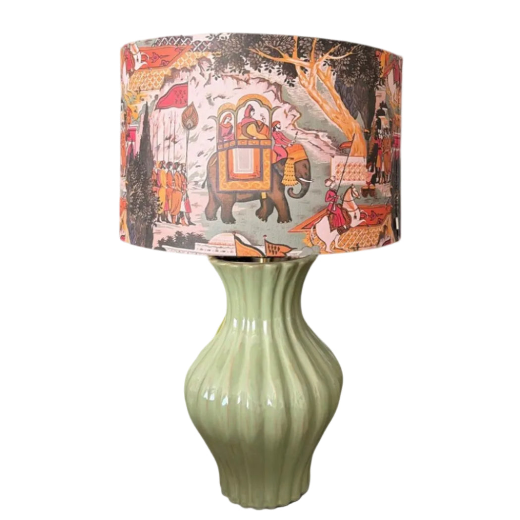 Colorful Elephant Handmade Lampshade - Ø35 × H22 cm