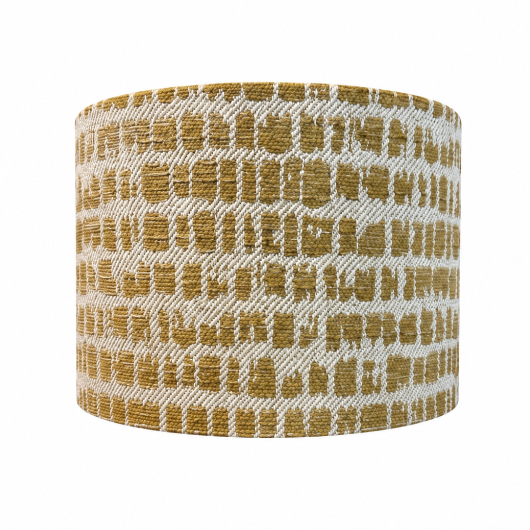 Dottie Mustard Handmade Lampshade - Ø33 × H20 cm