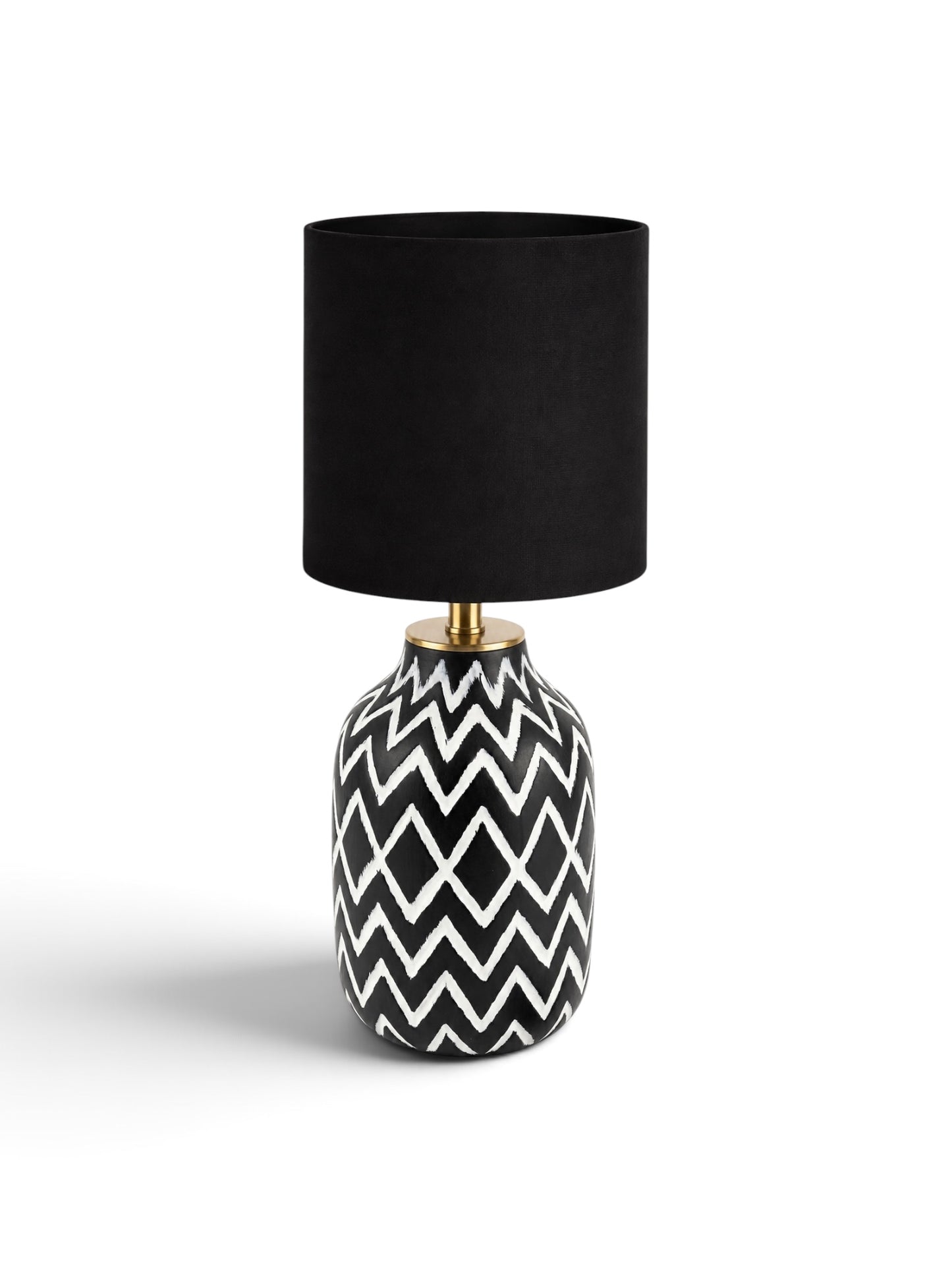 Black Handmade Lampshade - Ø25 × H25 cm