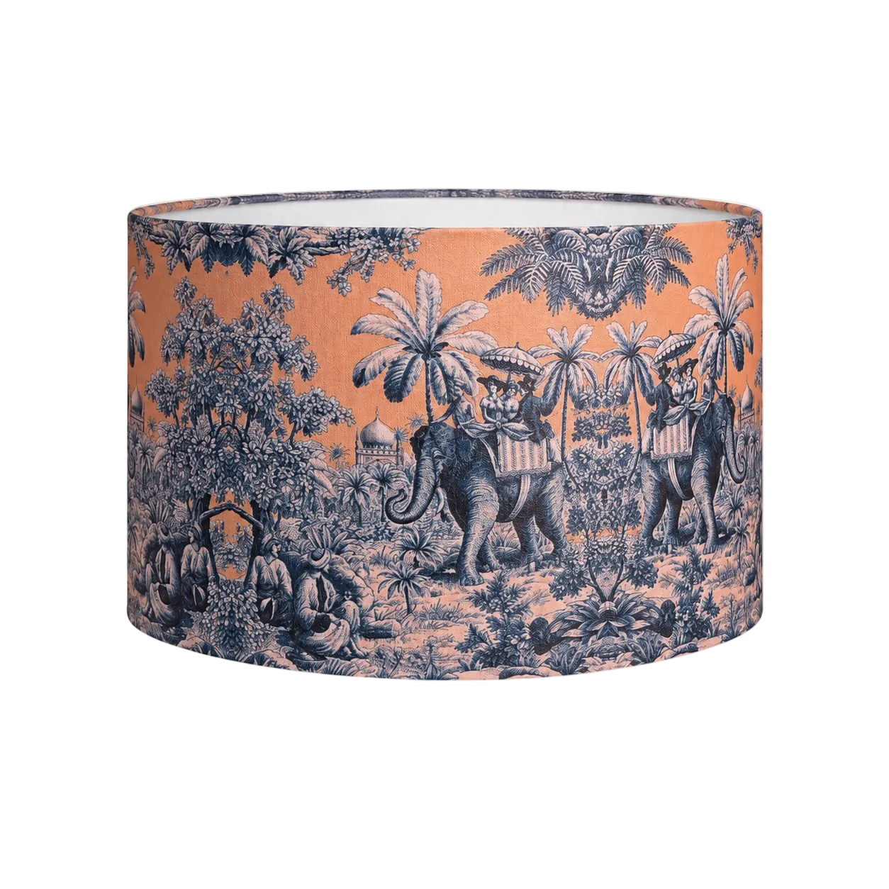Blue and Orange Dior Pattern Handmade Lampshade - Ø35 × H22 cm