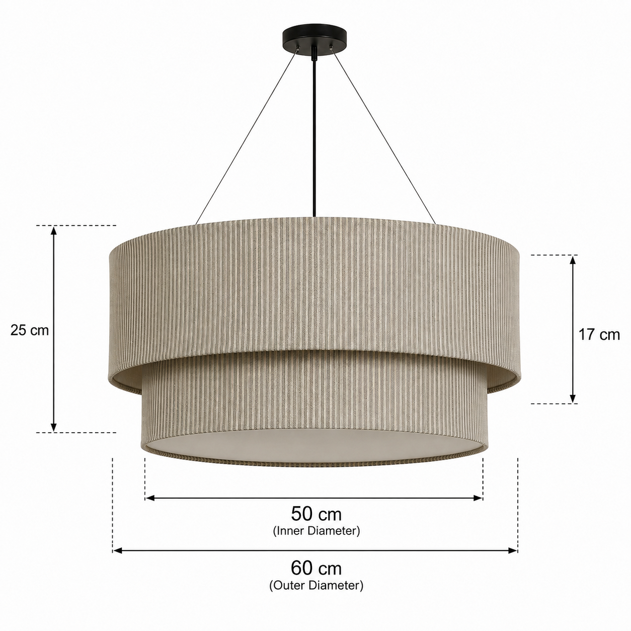 Double-Tier Pendant - Ø60 cm