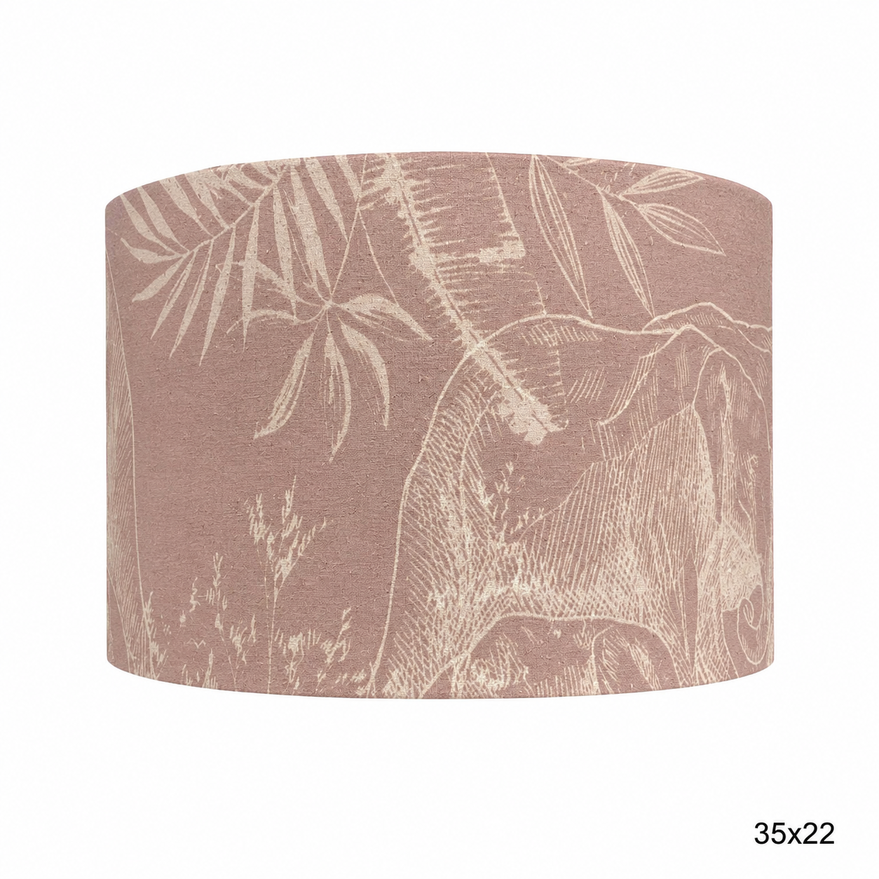 Elephant (Salmon Color) Handmade Lampshade - Ø35 × H22 cm