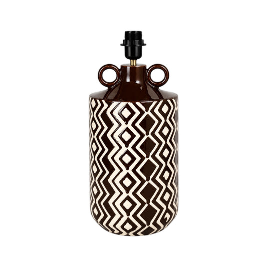 Marrakesh Ivory and Brown Lamp Base
