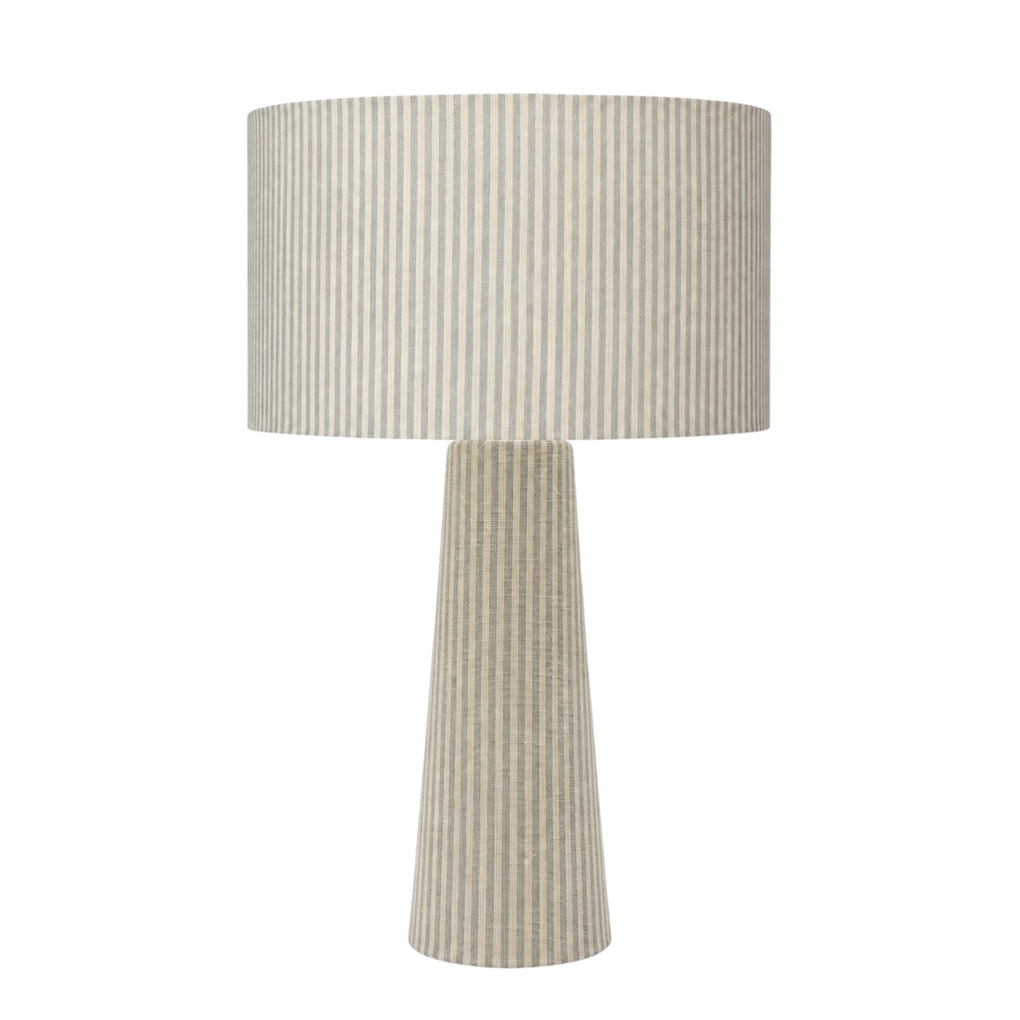 Striped Upholstered Lamp Base