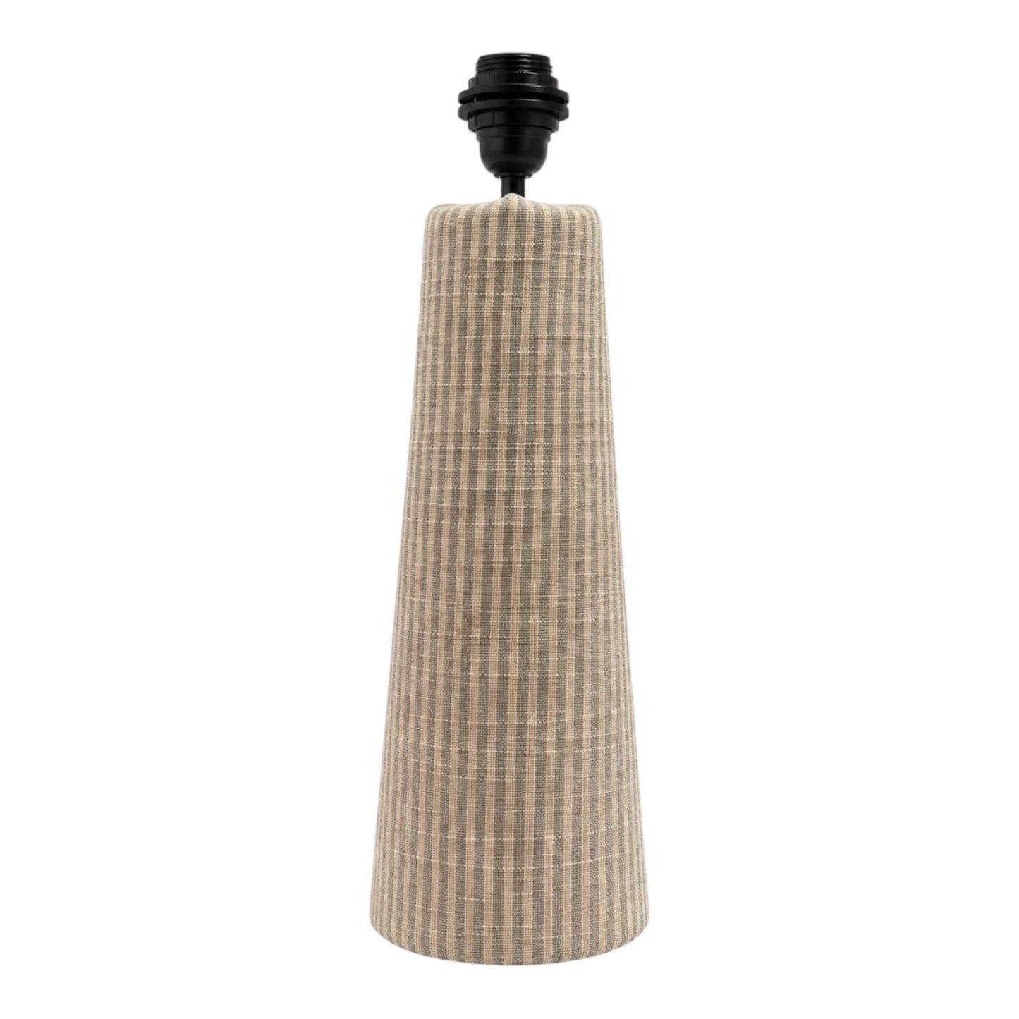 Striped Upholstered Lamp Base
