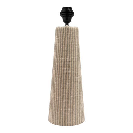 Striped Upholstered Lamp Base
