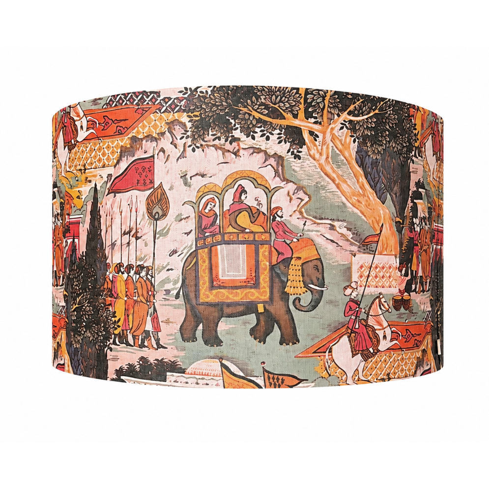 Colorful Elephant Handmade Lampshade - Ø35 × H22 cm