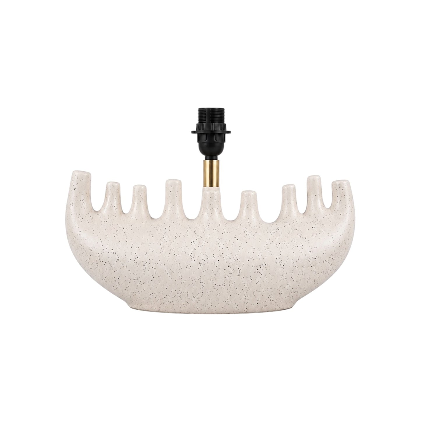 Ivory Waves Sculptural Lamp Base