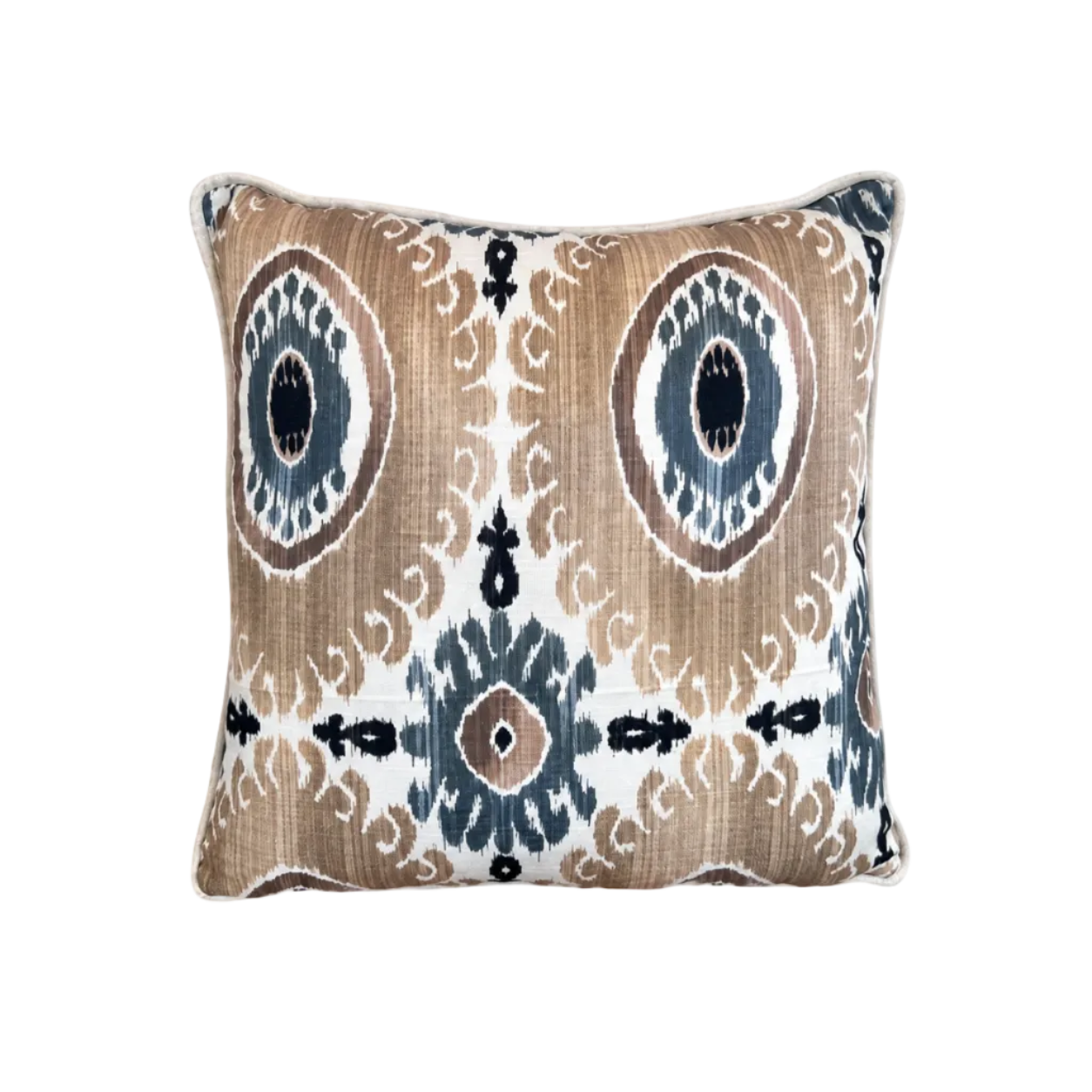 Oxford Blue & Gold Ikat Cushion