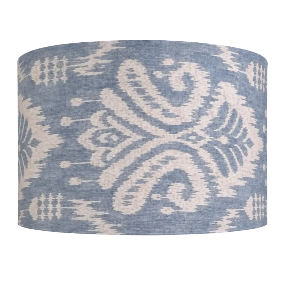 Blue Ikat Handmade Lampshade - Ø45 × H28.5 cm (Pendant)