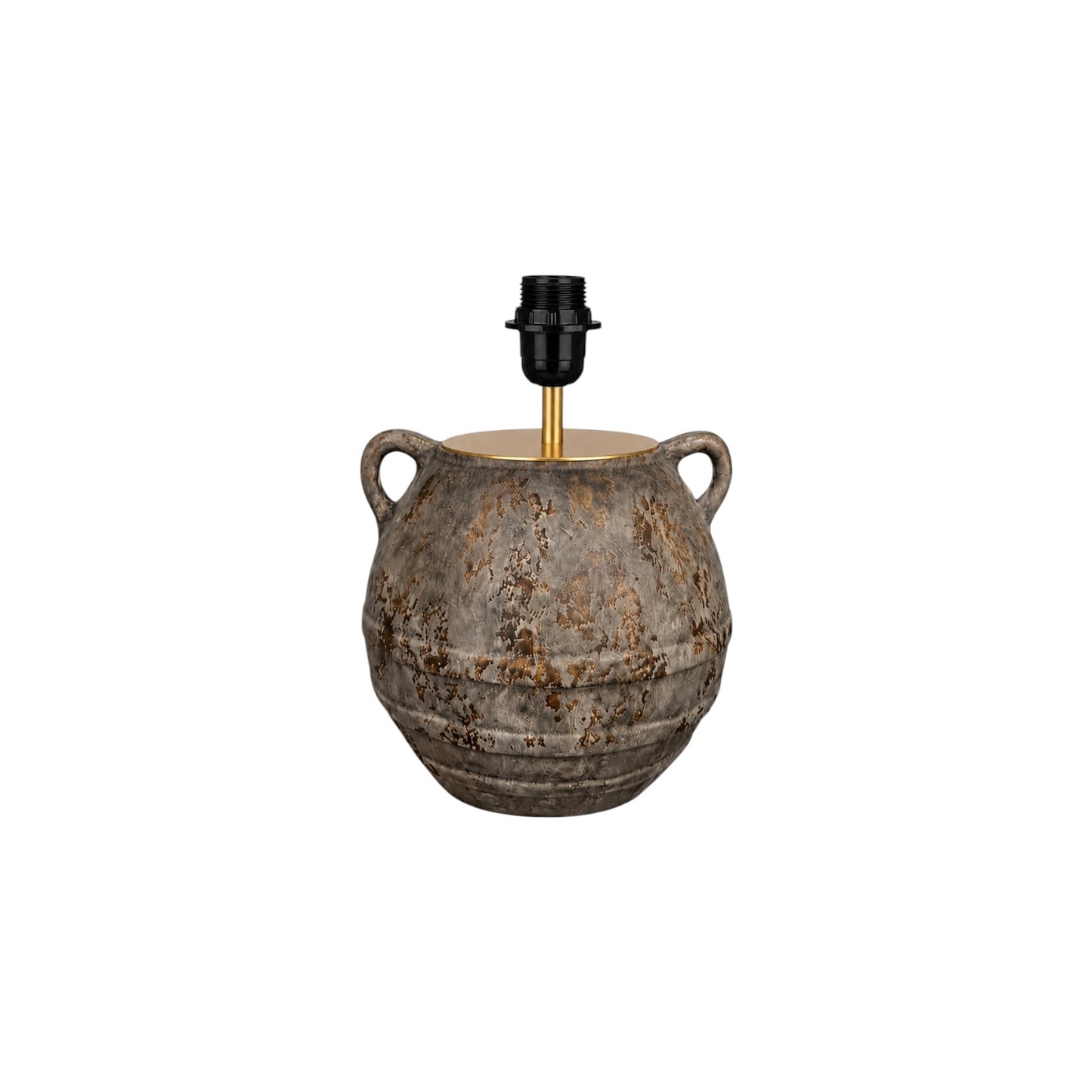 Antique Stone Handle Plump Lamp Base