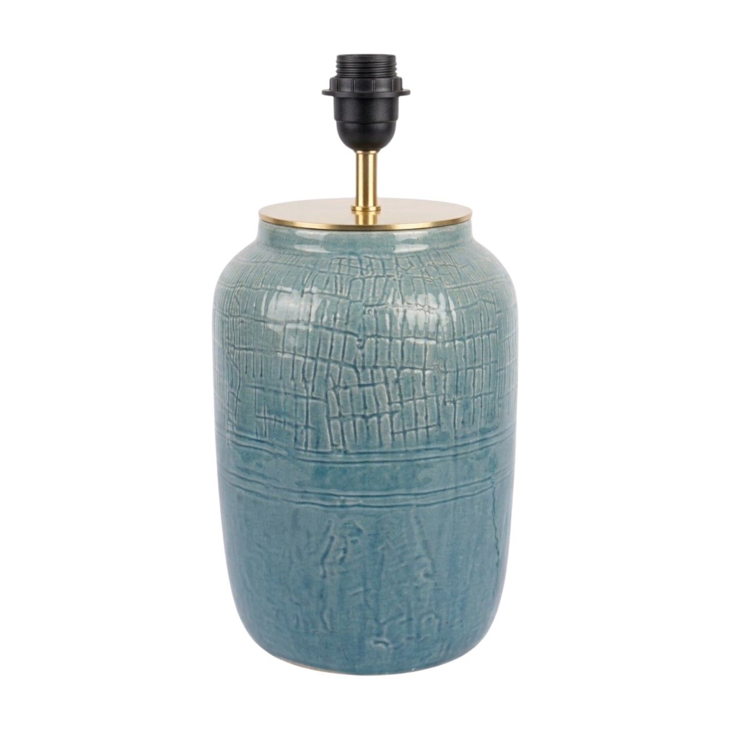 Agean Blue Textured Lamp Base