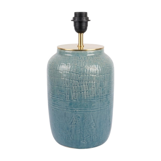 Agean Blue Textured Lamp Base
