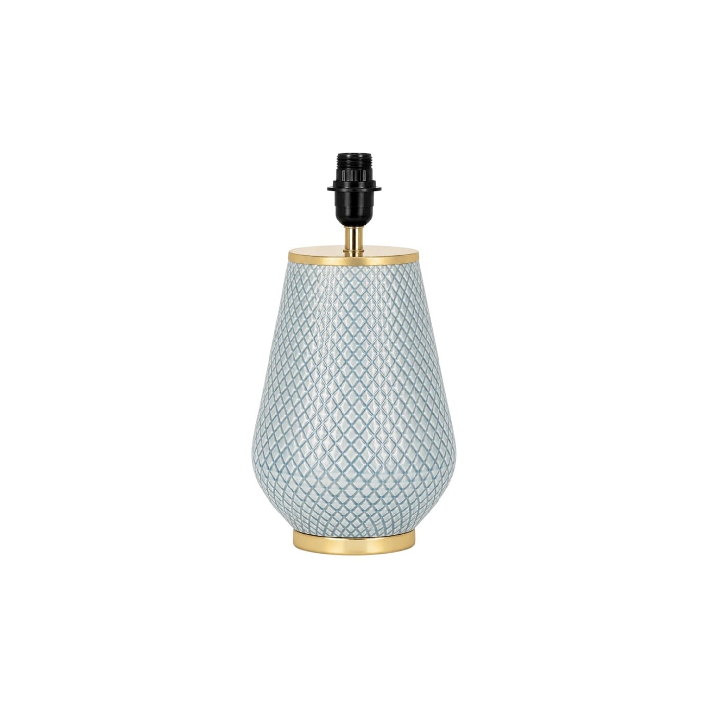 Blue Diamond Ribbed Lamp Base