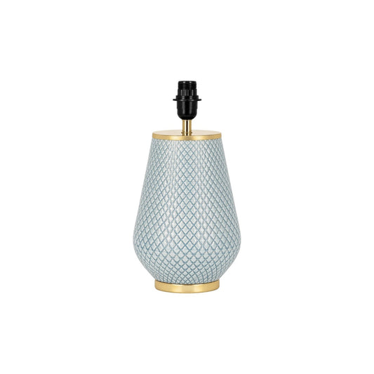 Blue Diamond Ribbed Lamp Base