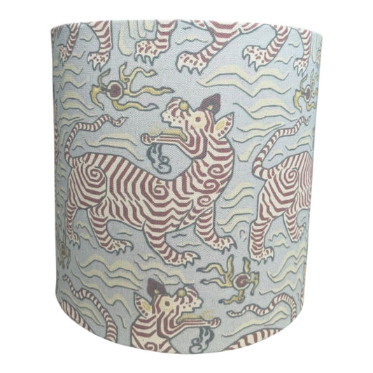 Baby Blue Tibet Tiger Handmade Lampshade - Ø25 × H25 cm