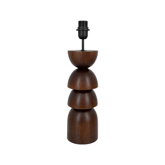 Sculptural Walnut Lamp Base