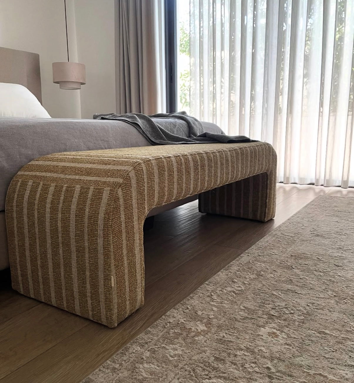 The Stripe Bench (mustard)