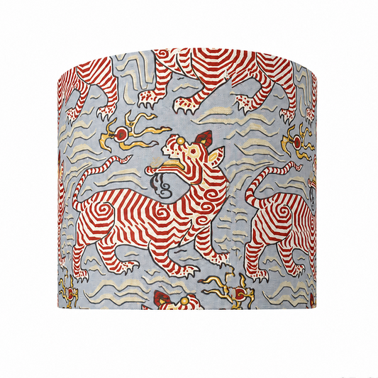 Baby Blue Tibet Tiger Handmade Lampshade - Ø25 × H25 cm