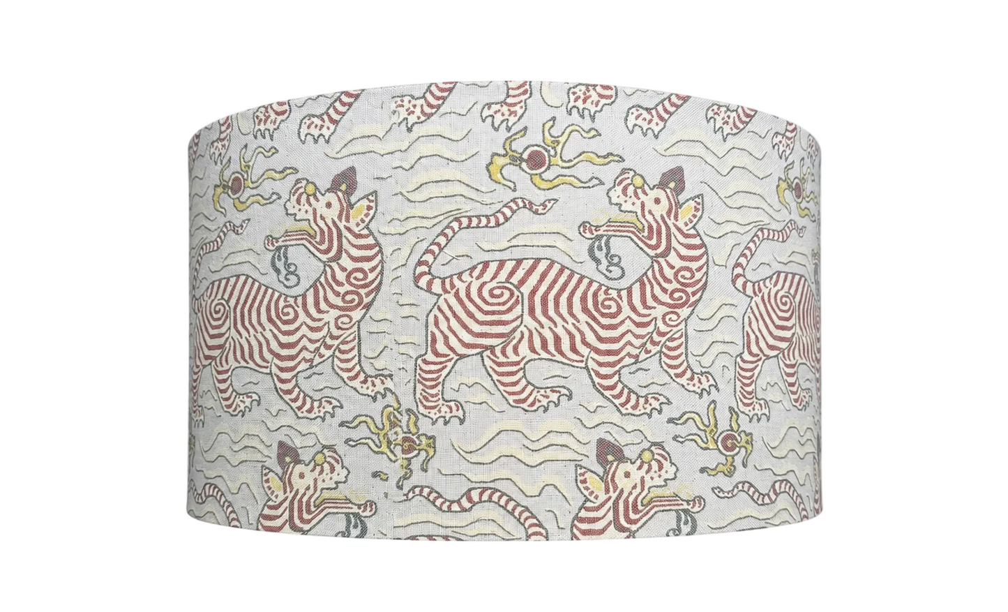 Baby Blue Tibet Tiger Handmade Lampshade - Ø33 × H20 cm