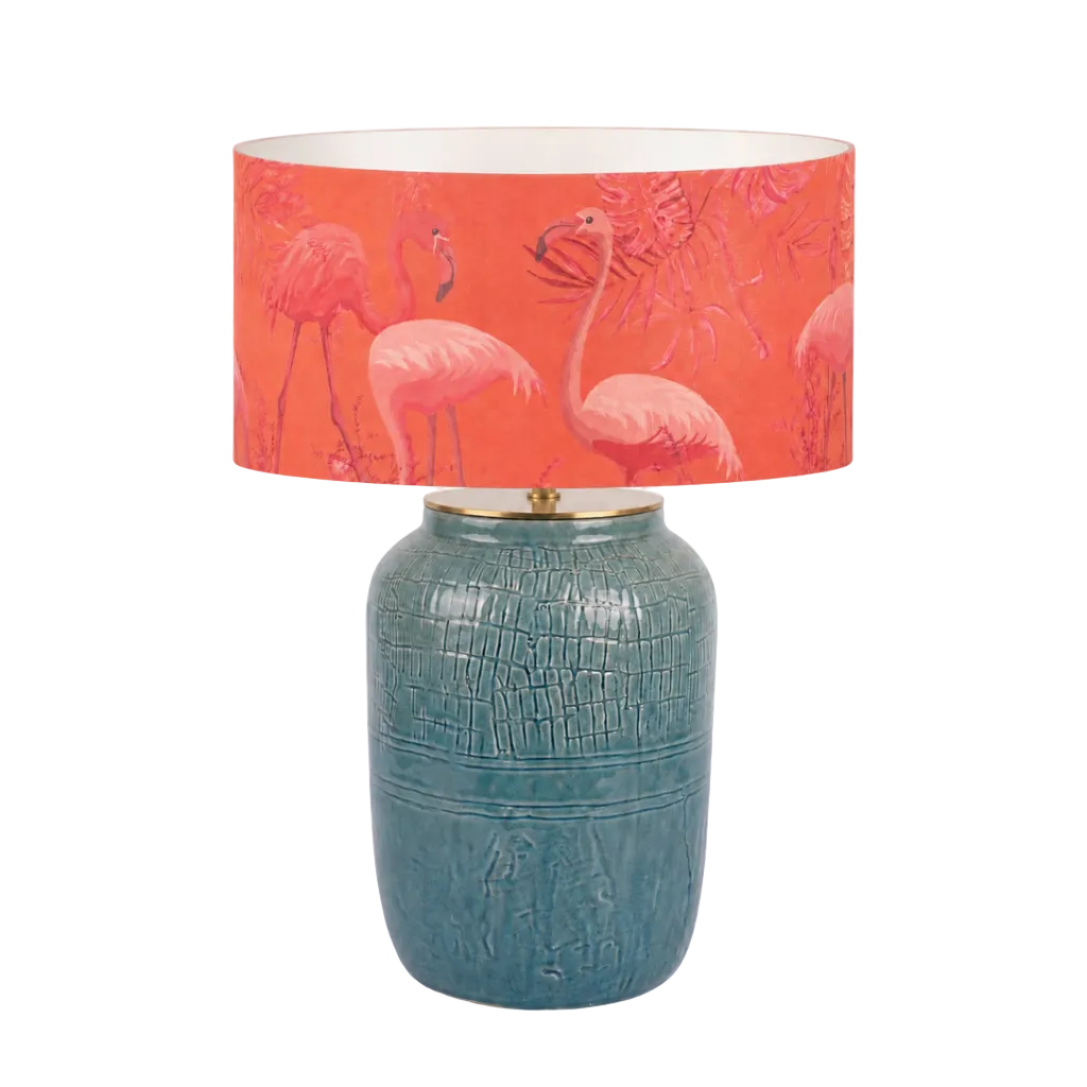 Agean Blue Textured Lamp Base