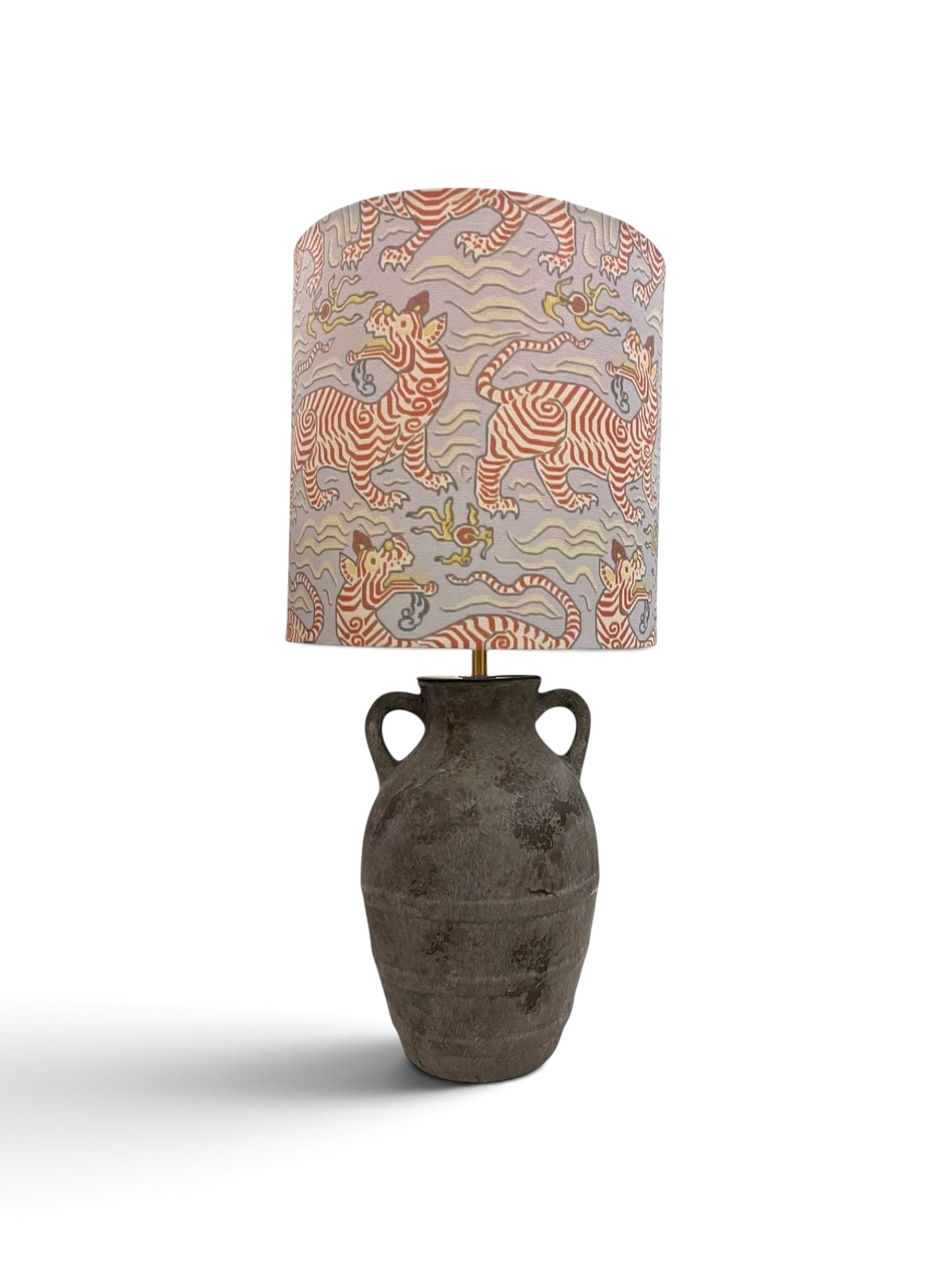 Baby Blue Tibet Tiger Handmade Lampshade - Ø25 × H25 cm
