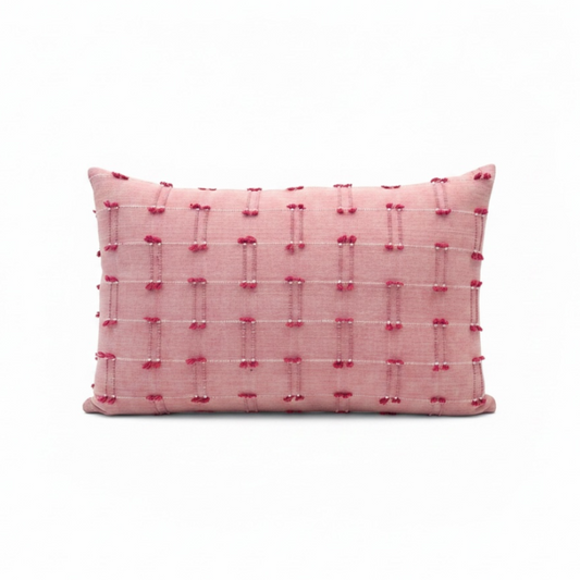 Pink Grid Cushion