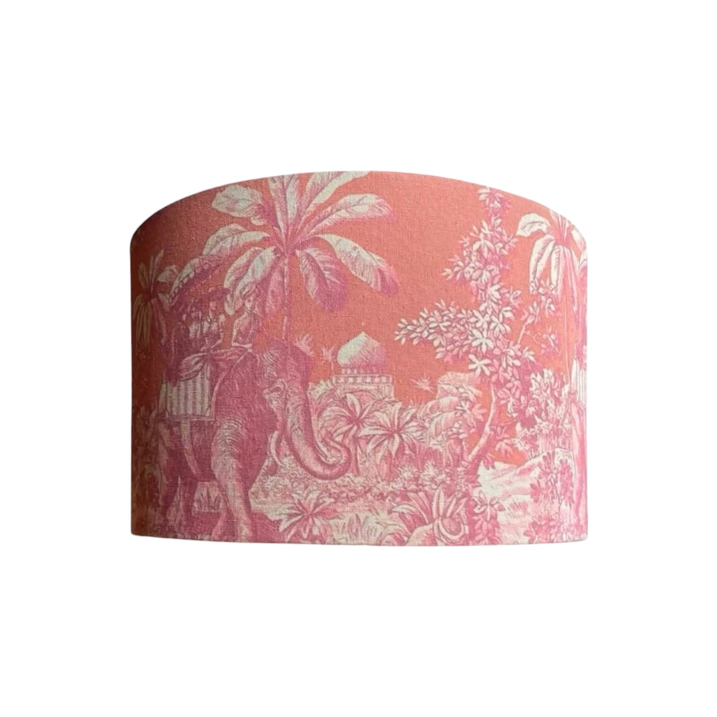 Pink and Peach Elephant Handmade Lampshade - Ø33 × H20 cm
