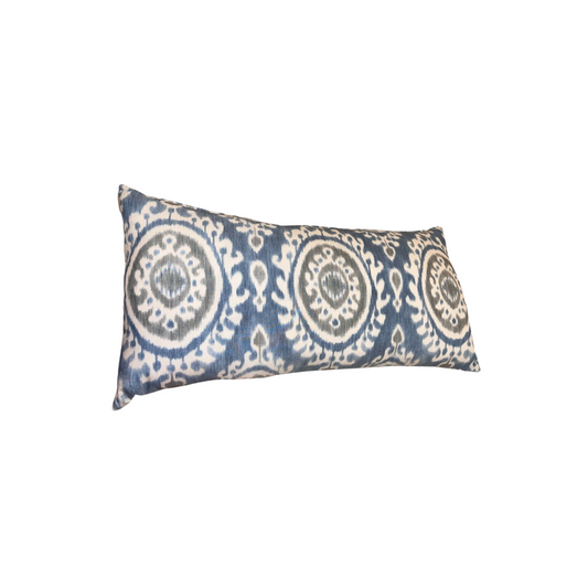 Blue & White Boho Cushion